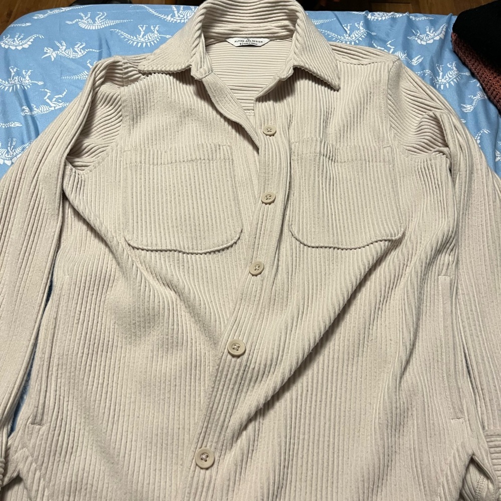 Alpine Cream Ribbed Shacket
